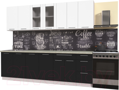 Готовая кухня Интерлиния Мила Пластик 2.6 Б - фото