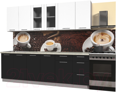 Готовая кухня Интерлиния Мила Пластик 2.5 Б - фото