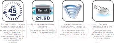 Вертикальный пылесос Tefal TY6756WO