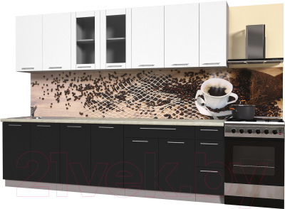 Готовая кухня Интерлиния Мила Пластик 2.7 Б - фото