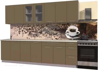 Готовая кухня Интерлиния Мила Пластик 2.8 Б - фото