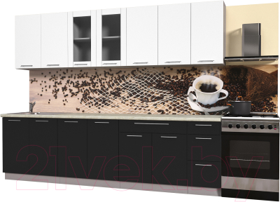 Готовая кухня Интерлиния Мила Пластик 2.8 Б - фото