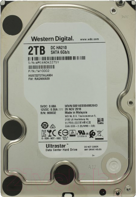 Жесткий диск Western Digital Ultrastar DC HA210 2TB (HUS722T2TALA604) - фото