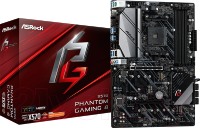 Материнская плата AsRock X570 Phantom Gaming 4 - фото