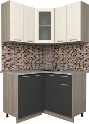 Готовая кухня Интерлиния Мила 12x12 - фото