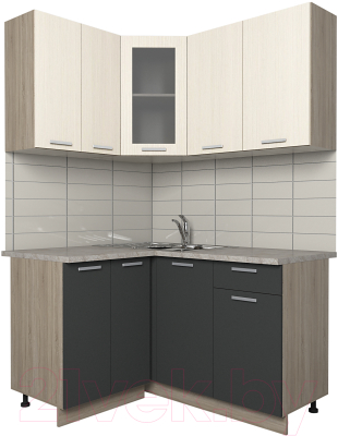 Готовая кухня Интерлиния Мила 12x14 - фото