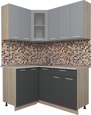 Готовая кухня Интерлиния Мила 12x15 - фото
