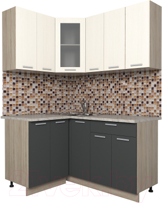 Готовая кухня Интерлиния Мила 12x15 - фото