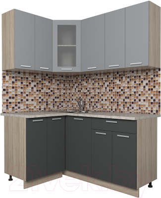 Готовая кухня Интерлиния Мила 12x16 - фото