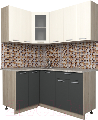 Готовая кухня Интерлиния Мила 12x16 - фото
