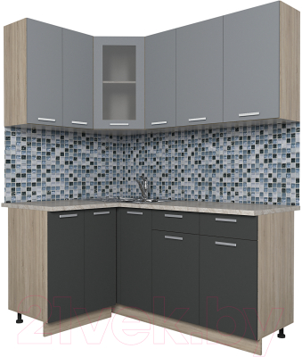 Готовая кухня Интерлиния Мила 12x17 - фото