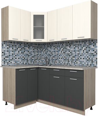 Готовая кухня Интерлиния Мила 12x17 - фото