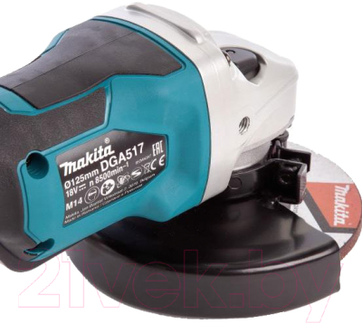 Профессиональная угловая шлифмашина Makita DGA517Z