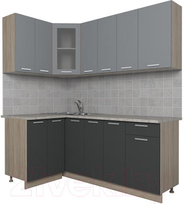 Готовая кухня Интерлиния Мила 12x19 - фото