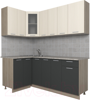 Готовая кухня Интерлиния Мила 12x19 - фото