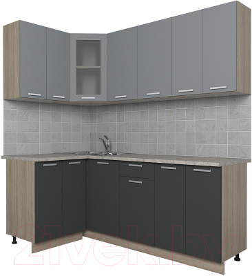 Готовая кухня Интерлиния Мила 12x20 - фото