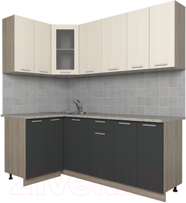Готовая кухня Интерлиния Мила 12x20 - фото