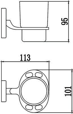 Стакан для зубной щетки и пасты Savol S-007057