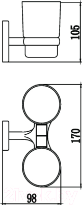 Набор стаканов для зубной щетки и пасты Savol S-007068