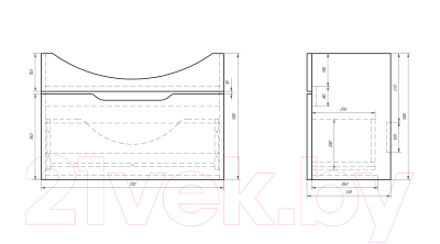Тумба под умывальник Dreja Laguna 75