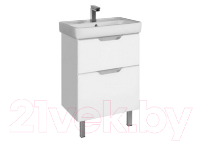 Тумба под умывальник Dreja Q Plus 55 (белый лак) - фото