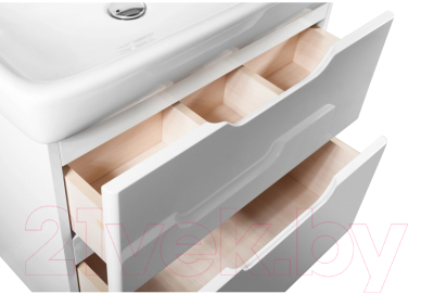 Тумба под умывальник Dreja Q Plus 55 (белый лак)