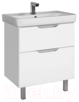 Тумба под умывальник Dreja Q Plus 70 (белый лак) - фото