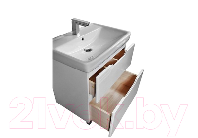 Тумба под умывальник Dreja Q Plus 70 (белый лак)