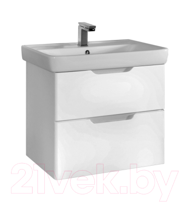 Тумба под умывальник Dreja Q55 (белый лак) - фото