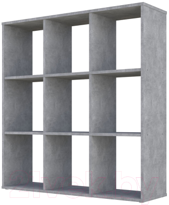 Стеллаж Polini Kids Home Smart Кубический 9 секций (бетон) - фото