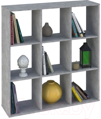 Стеллаж Polini Kids Home Smart Кубический 9 секций (бетон)