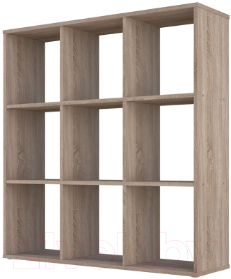 Стеллаж Polini Kids Home Smart Кубический 9 секции (дуб) - фото