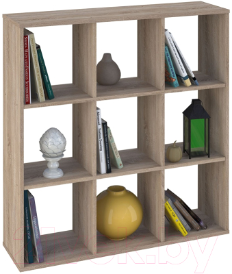 Стеллаж Polini Kids Home Smart Кубический 9 секции (дуб)