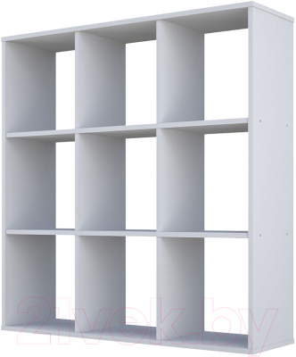 Стеллаж Polini Kids Home Smart Кубический 9 секций (белый) - фото