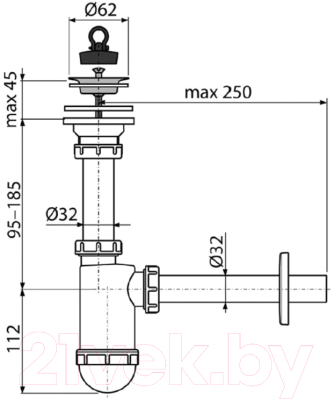 Сифон Alcadrain A411