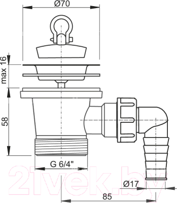 Сифон Alcadrain A33P