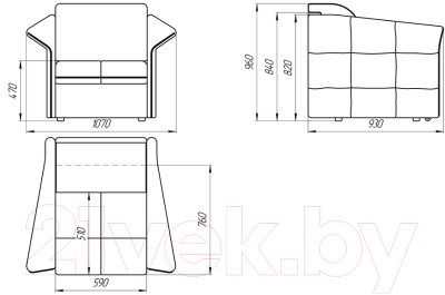 Кресло мягкое Lama мебель Толедо