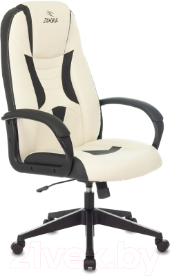 Кресло геймерское Бюрократ Zombie Viking-8 (экокожа белый/черный) - фото