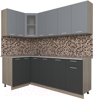 Готовая кухня Интерлиния Мила 12x21 - фото