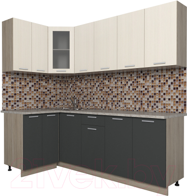 Готовая кухня Интерлиния Мила 12x22 - фото