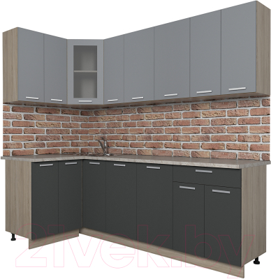 Готовая кухня Интерлиния Мила 12x23 - фото
