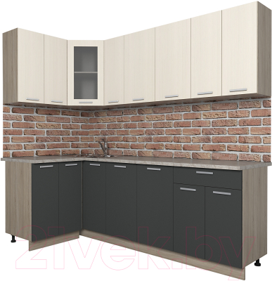 Готовая кухня Интерлиния Мила 12x23 - фото
