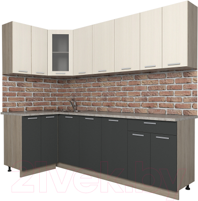 Готовая кухня Интерлиния Мила 12x24 - фото
