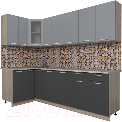 Готовая кухня Интерлиния Мила 12x25 - фото