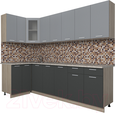 Готовая кухня Интерлиния Мила 12x26 - фото