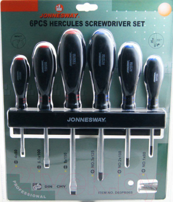 Набор отверток Jonnesway D03PR06S - фото