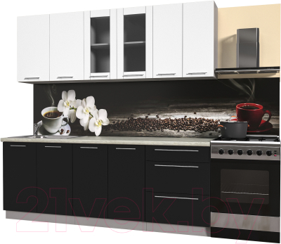 Готовая кухня Интерлиния Мила Пластик 2.2 Б - фото