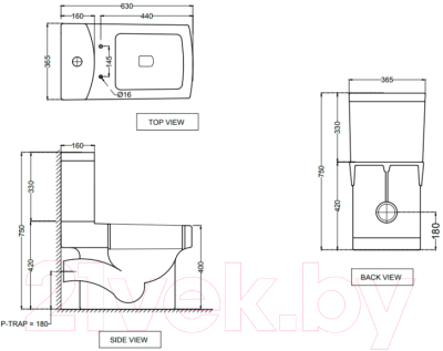 Сливной бачок Jaquar Fonte FNS-WHT-40201