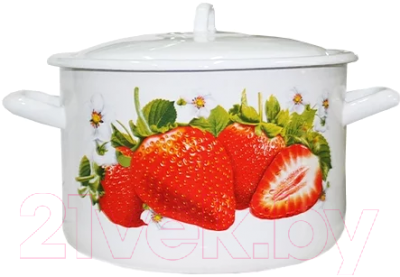Кастрюля Лысьвенские эмали Сочная клубника С-16141/4Э - фото