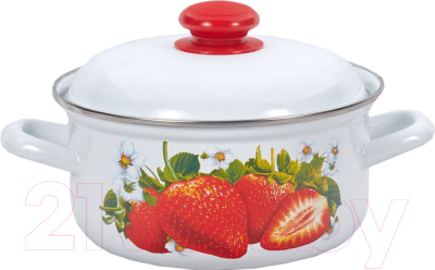 Кастрюля Лысьвенские эмали Сочная клубника С-1515 АП2/4 - фото